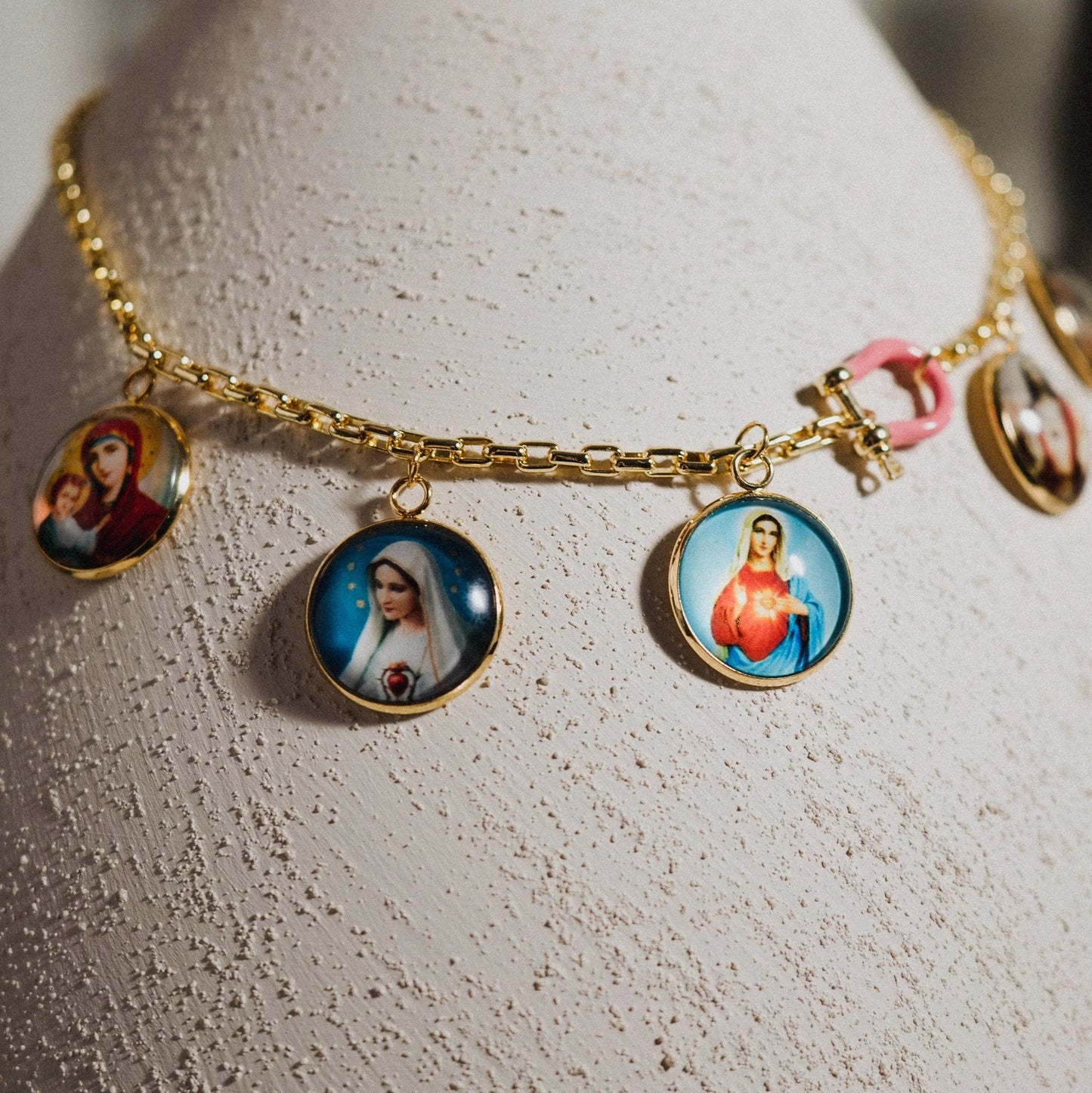 Catholic Necklace, Gold Necklace, Gift for Her