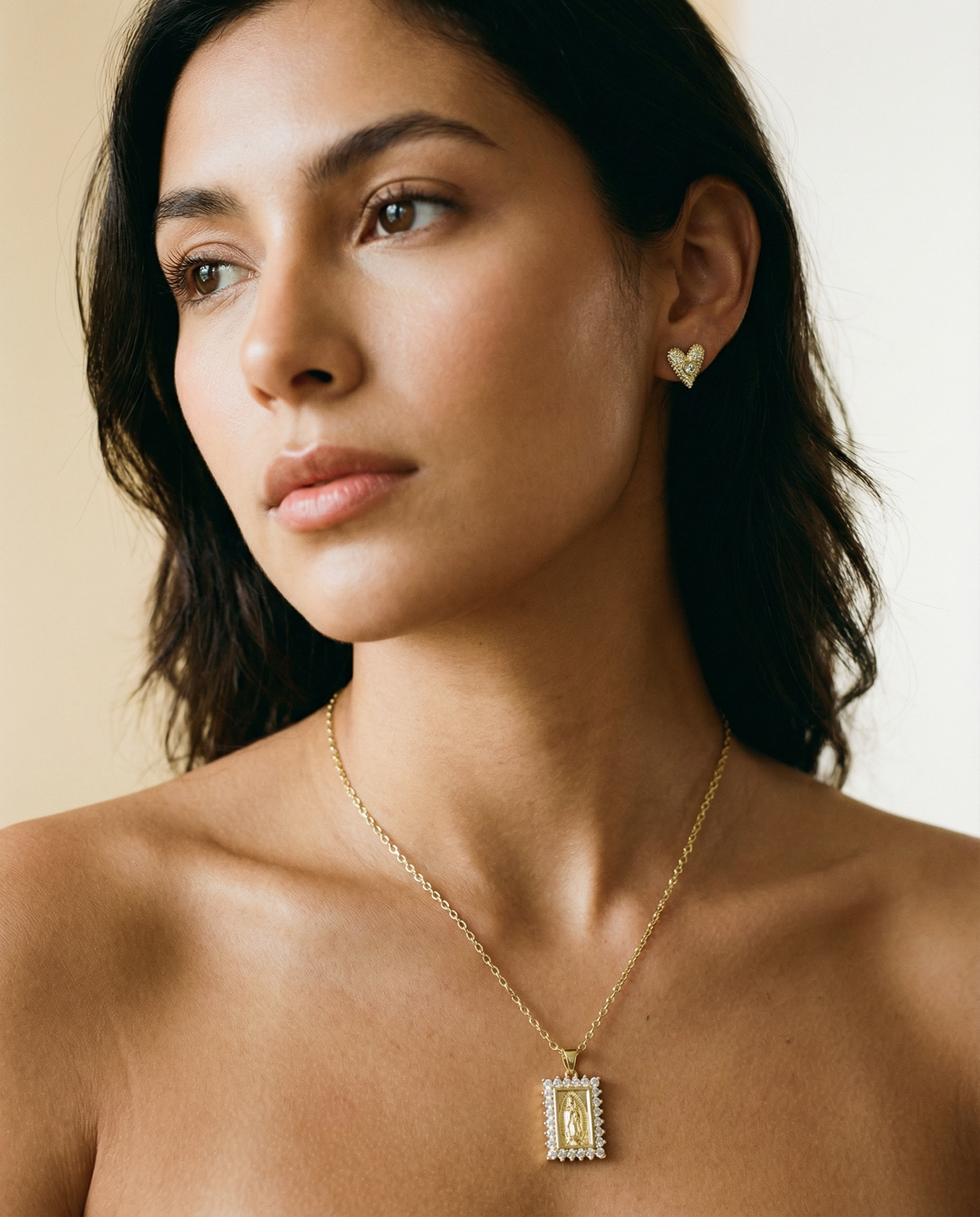 Virgin Mary Medallion Jewelry Set