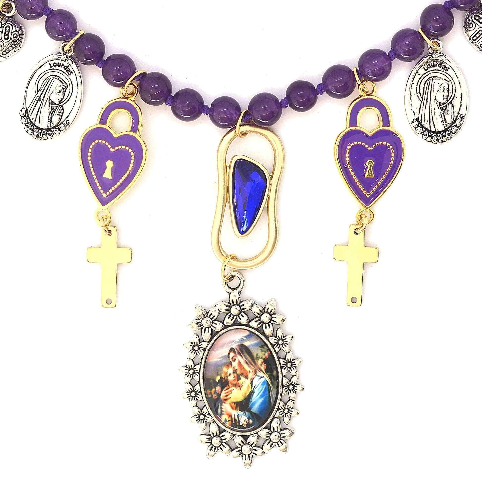 Mother Mary Necklace - Catholic jewelry - Spiritual Jewelry - handmade jewelry