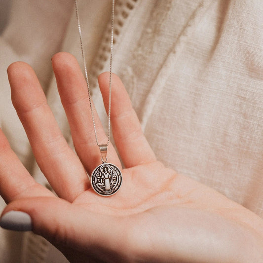 Saint Benedict Necklace, Protection Necklace, Religious Jewelry